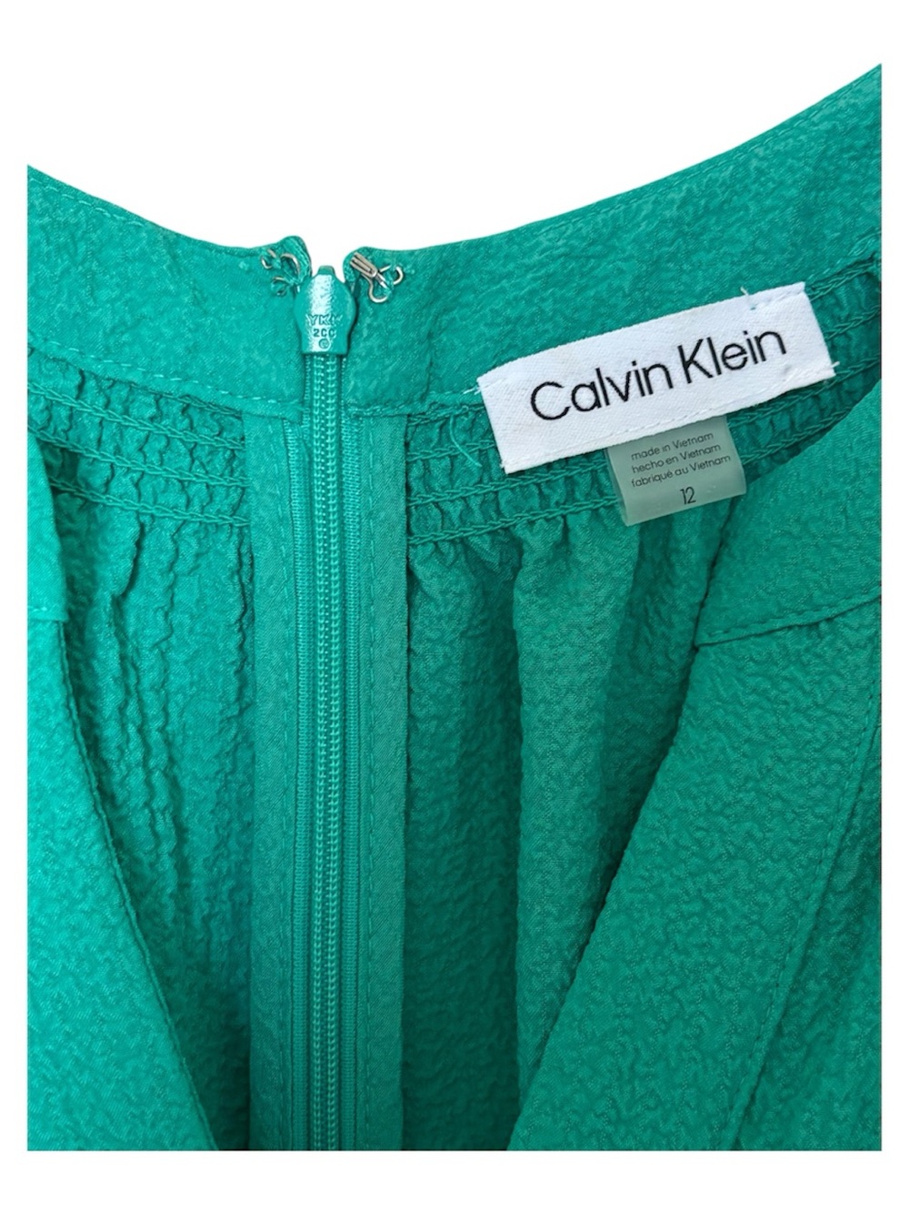 Calvin Klein Emerald Green Flutter-Sleeve Wide-Leg Jumpsuit - Picture 3 of 6